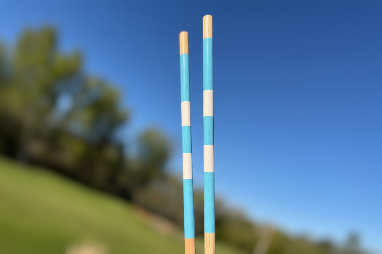 Salt City Golf - Customized Alignment Sticks - Hickory - Pair