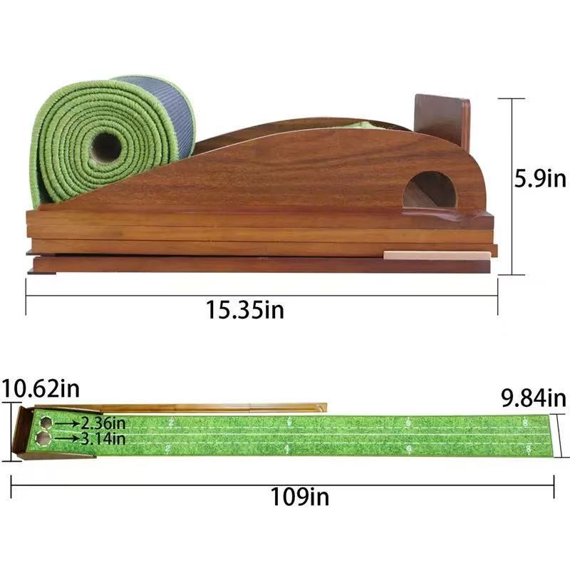 Salt City Golf - Practice Putting Mat - Wood - 8ft